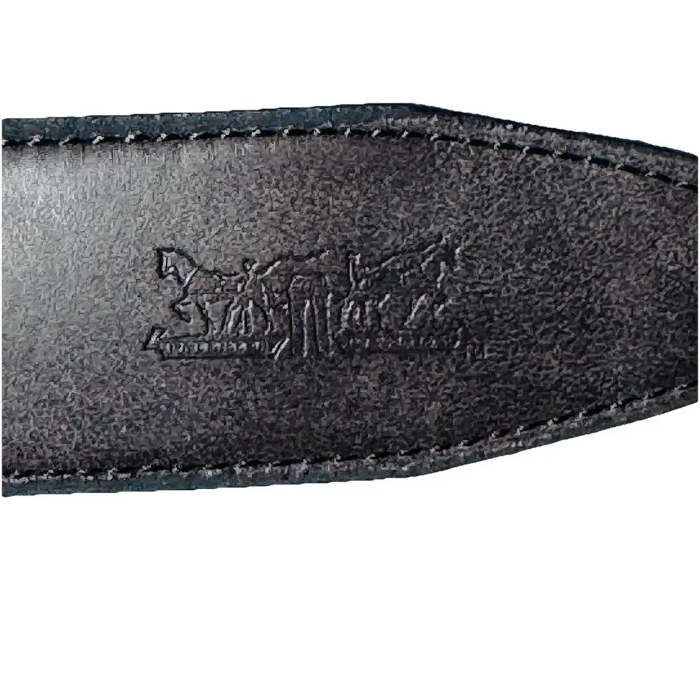 Levi's Mens Brown Synthetic Leather Belt Silver Metal Buckle Sz L 38-40